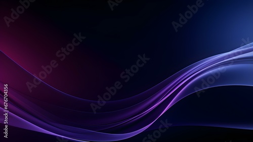 Abstract 3D Background of Curves and Swooshes in dark purple Colors. Elegant Presentation Template