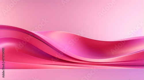 Abstract 3D Background of Curves and Swooshes in fuchsia Colors. Elegant Presentation Template