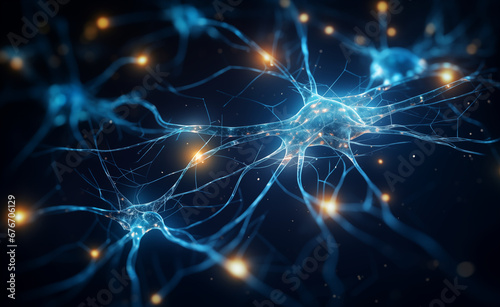  Neuronal cells forming a neural network. cells which communicate with each other and learn from each other. Future tech and artificial intelligence.