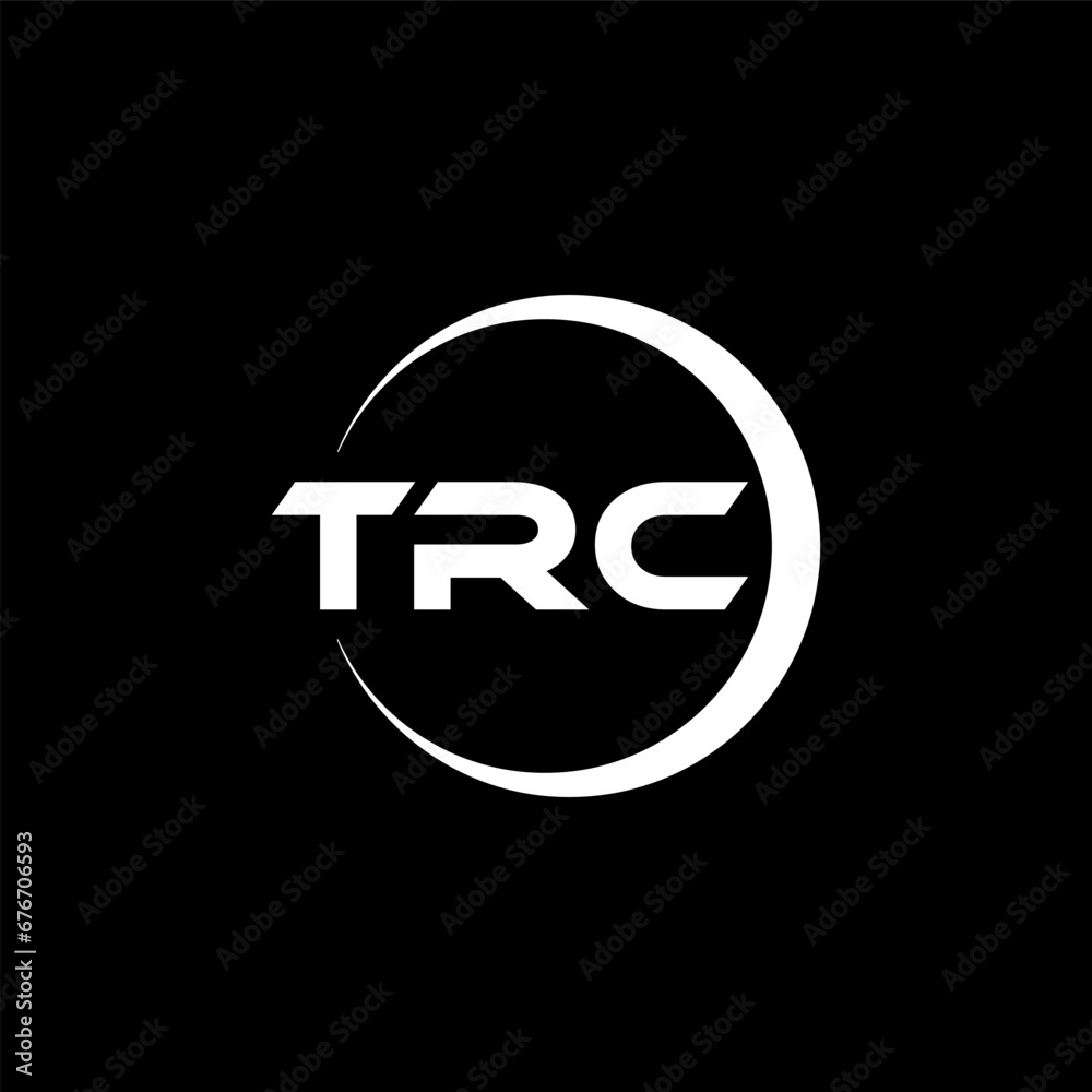 TRC letter logo design with black background in illustrator, cube logo, vector logo, modern alphabet font overlap style. calligraphy designs for logo, Poster, Invitation, etc. TRC letter logo design with black background in illustrator, cube logo, vector logo, modern alphabet font overlap style. calligraphy designs for logo, Poster, Invitation, etc.