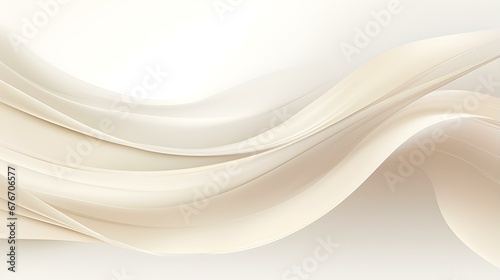 Abstract 3D Background of Curves and Swooshes in ivory Colors. Elegant Presentation Template