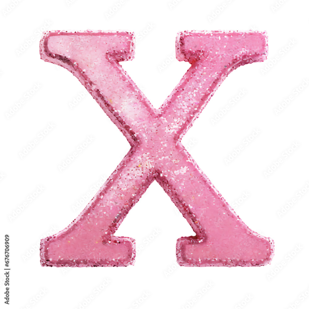 Pink glitter letter alphabet , transparent background Pink glitter letter alphabet , transparent background