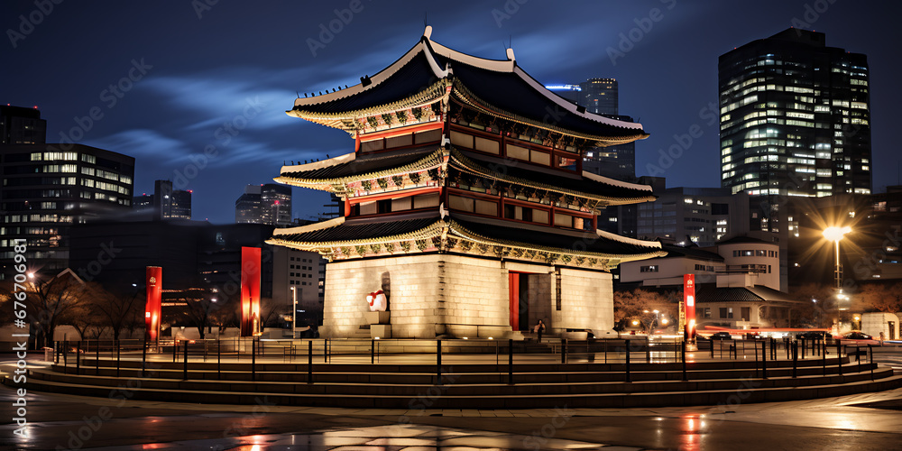 Obraz premium Sungnyemun Namdaemun Gate in Seoul Korea