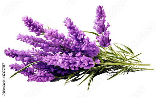 A Realistic View of the Lustrous Lavender Flowers on a Clear Surface or PNG Transparent Background.