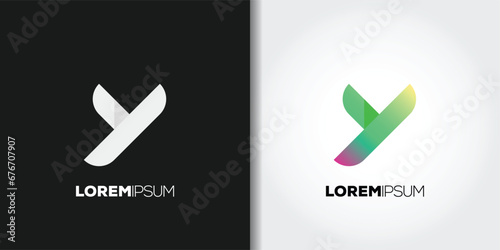 simple letter y logo set