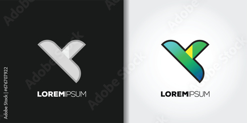 simple letter y logo set