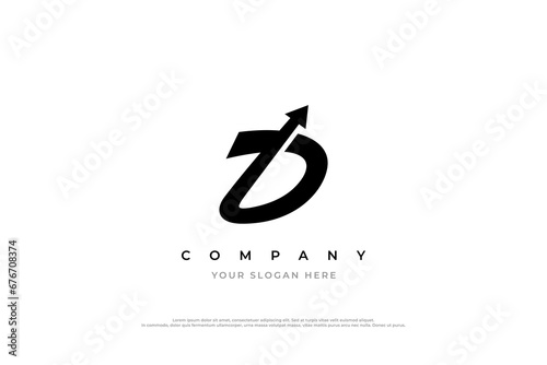 Letter D Arrow Monogram Logo