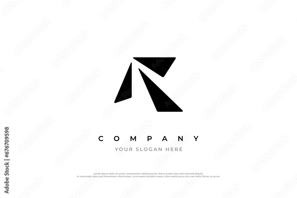 Fototapeta premium Abstract Letter R Logo Design Vector