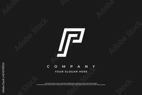 Simple Initial Letter PS or SP Logo Design Vector