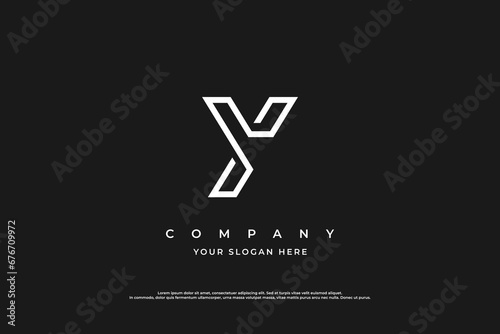  Minimal Letter Y Logo Design Vector photo
