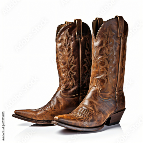 Cowboy Boots Clipart isolated on white background
