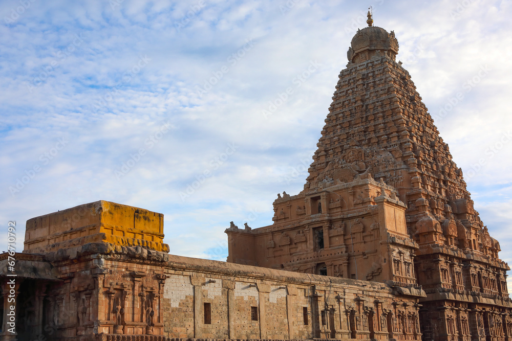 Brihadeeswara Temple or Big Temple in Thanjavur, Tamil Nadu - India	
