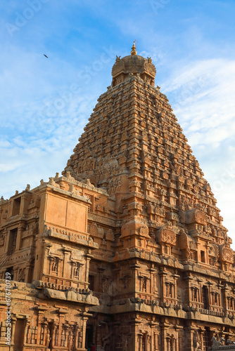 Brihadeeswara Temple or Big Temple in Thanjavur, Tamil Nadu - India	
 photo