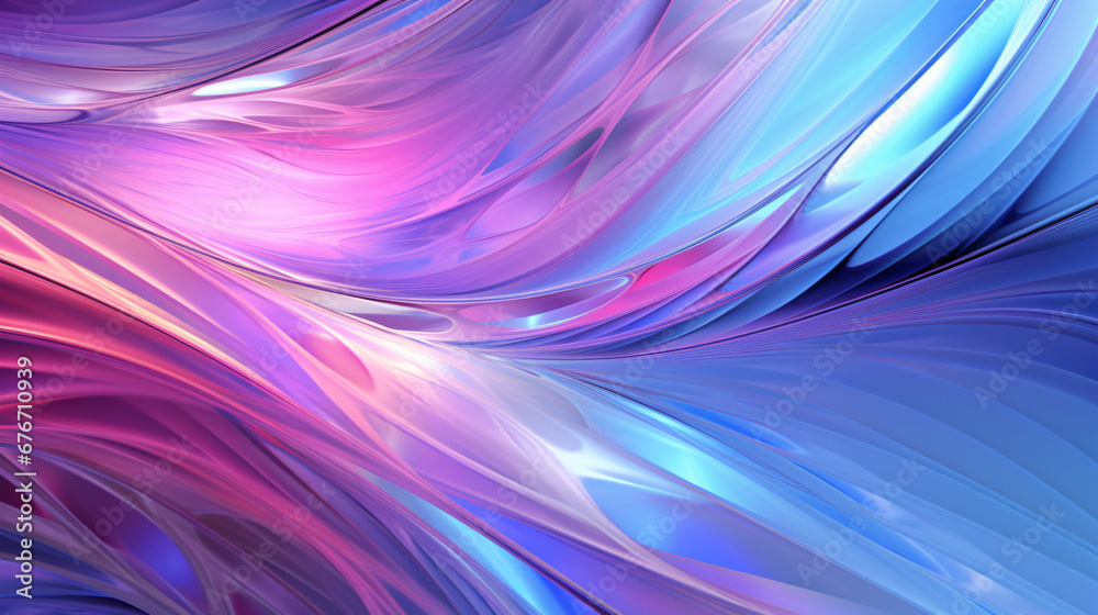 Crinkle Cut Pulse in Blue Pink and Violet A digital painting