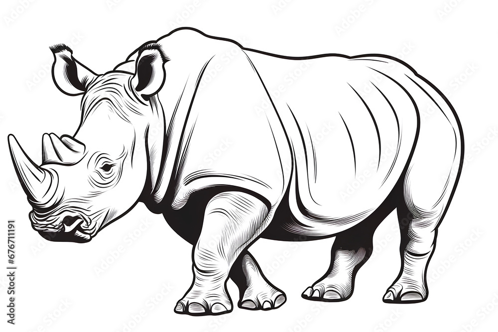 Obraz premium rhino vector, rhinoceros vector