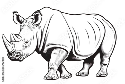 rhino vector  rhinoceros vector