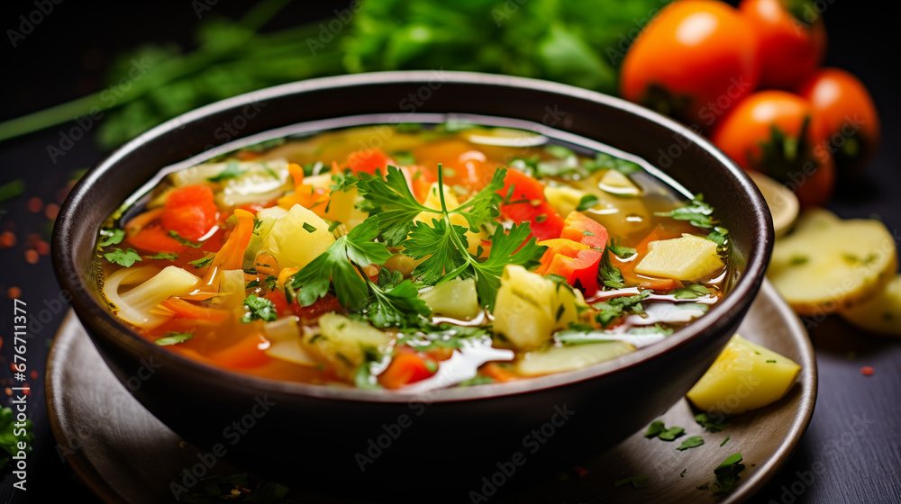 vegetable soup in a bowl vegetable soup in a bowl