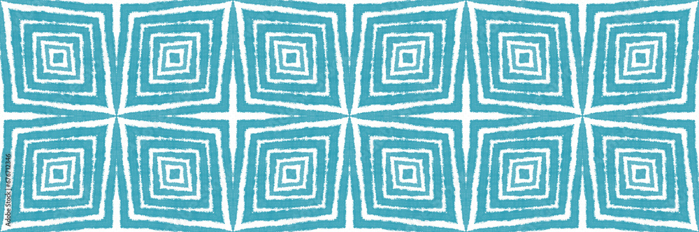 Textured stripes seamless border. Turquoise Textured stripes seamless border. Turquoise