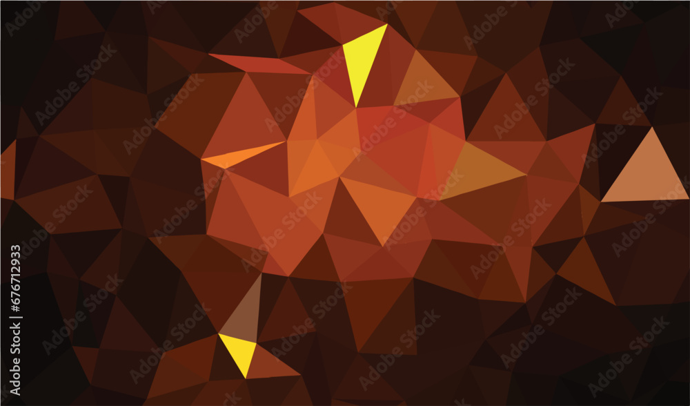 Dark Orange vector template with crystals, triangles. Pro Vector
