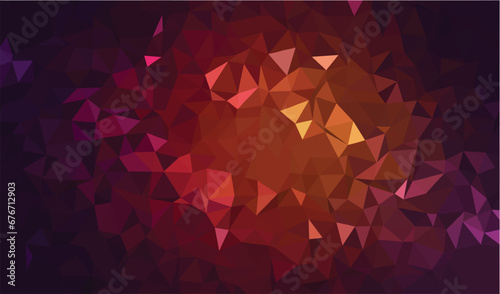 Dark Orange vector template with crystals, triangles. Pro Vector
