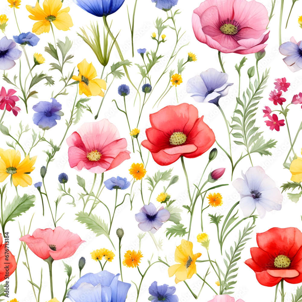 Fototapeta premium background with flowers (Seamless)
