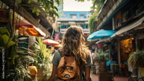 Back View of Traveler Exploring Bangkok © M.Gierczyk