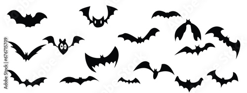 set of silhouettes of Halloween . Vector illustration design