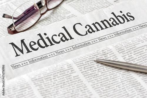 A newspaper with the headline Medical Cannabis