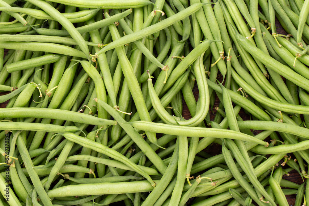 Green beans healthy food fresh cooking.
