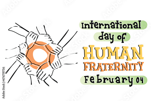 International Human solidarity day observed on 20th December line art poster and banner designs. United we stand divided we fall. Concept of human solidarity and togetherness. harmony and strength.