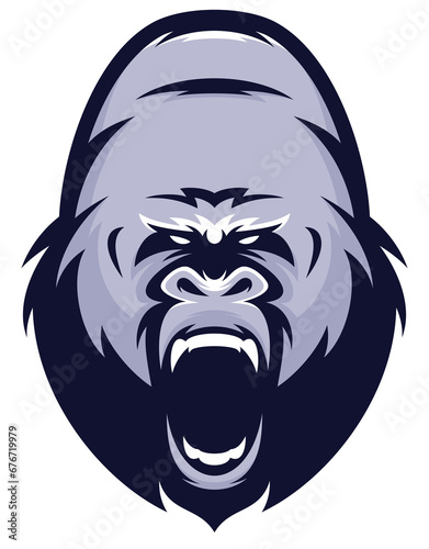 Colorful Kingkong Animal Beast Head Sport Logo