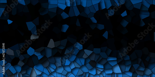 Quartz dark Navy blue Broken Stained Glass Background. Voronoi diagram background. Seamless pattern shapes vector Vintage Quartz surface white for bathroom or kitchen 