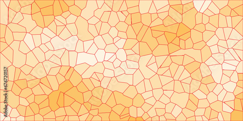 Quartz yellow Broken Stained Glass Background. Voronoi diagram background. Seamless pattern shapes vector Vintage Quartz surface white for bathroom or kitchen