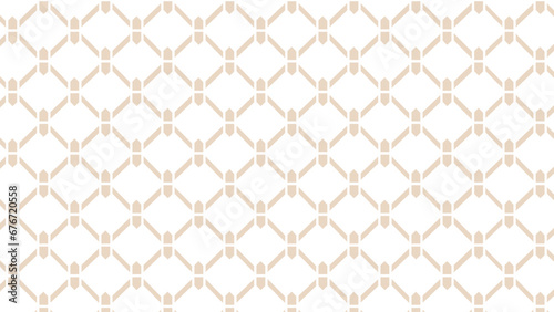 Beige and white ornament mesh pattern