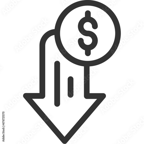 Cost reduction icon