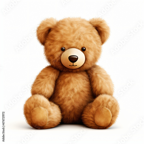 Fluffy Teddy Clipart isolated on white background © khan