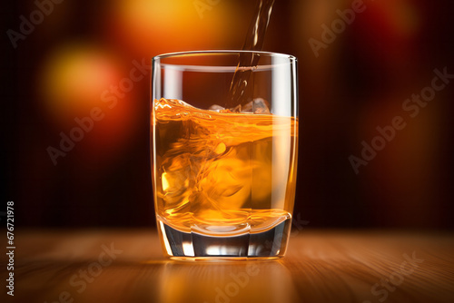 A glass on apple juice