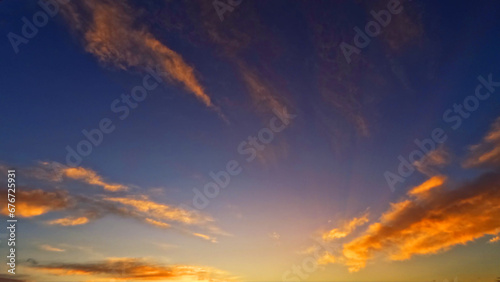 pretty sunset golden clouds on the sky bg - photo of nature