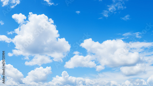 Beautiful Blue Sky with White Cloud Background