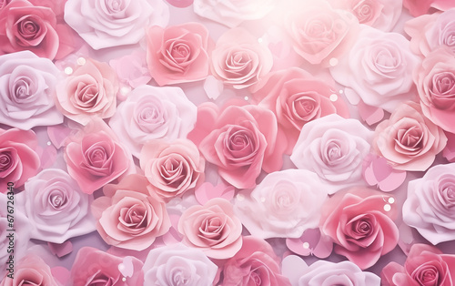 Valentine's day rose flower background.
