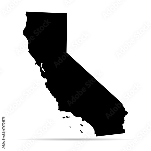 California map shape, united states of america. Flat concept icon symbol vector illustration