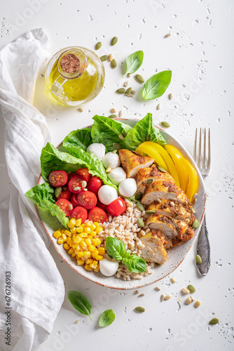 Delicious Caesar salad with...