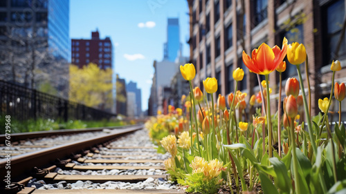 Spring at the High Line in New York City