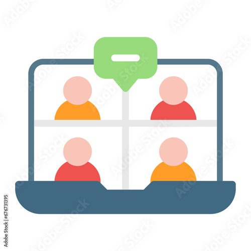 Videocall Discussion Icon