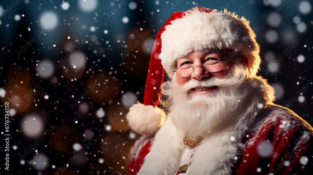 Portrait of Santa Claus. AI generated.