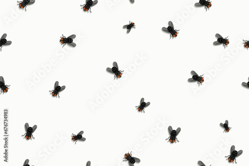 vector illustration of fly patterns on the wall