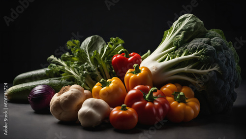 vegetables on a wooden background , food photography