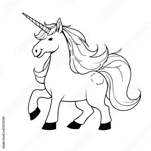 Unicorn Coloring Pages Cartoon Fantasy  Coloring Pages Png