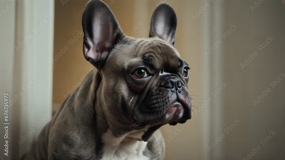 french bulldog portrait , nature wildlife photography