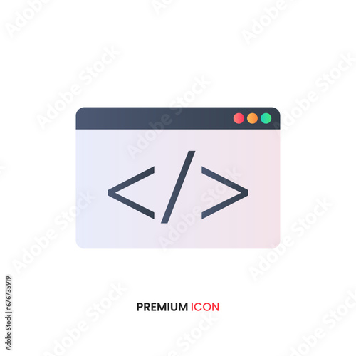 The programming icon, website development icon are isolated on a white background vector EPS 10